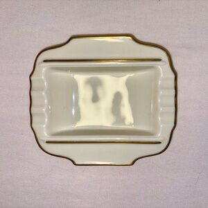 Rosenthal Cream & Gold Ashtray Kronach Germany Retro Vintage